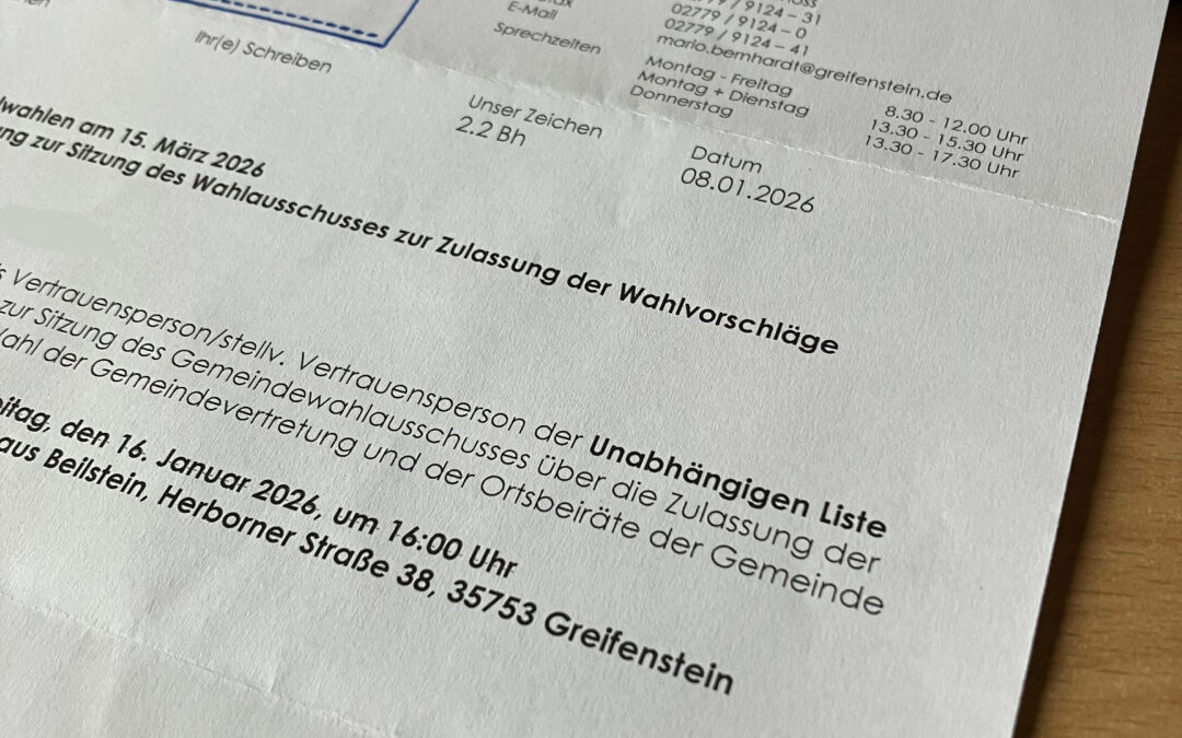 Der Wahlausschuss hat getagt
